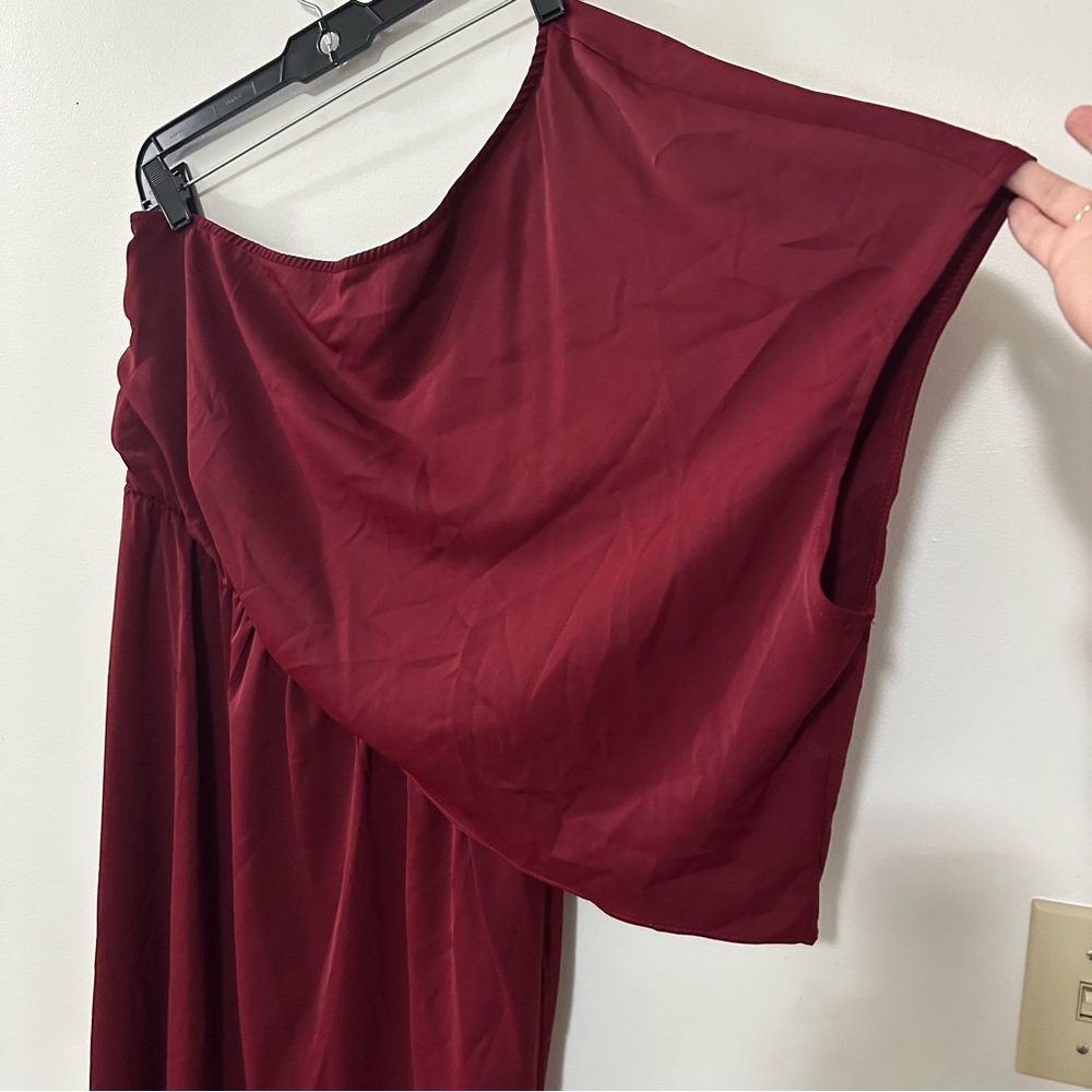 Elegant Burgundy‎ Off-Shoulder Dress Size Large - Picture 2 of 8